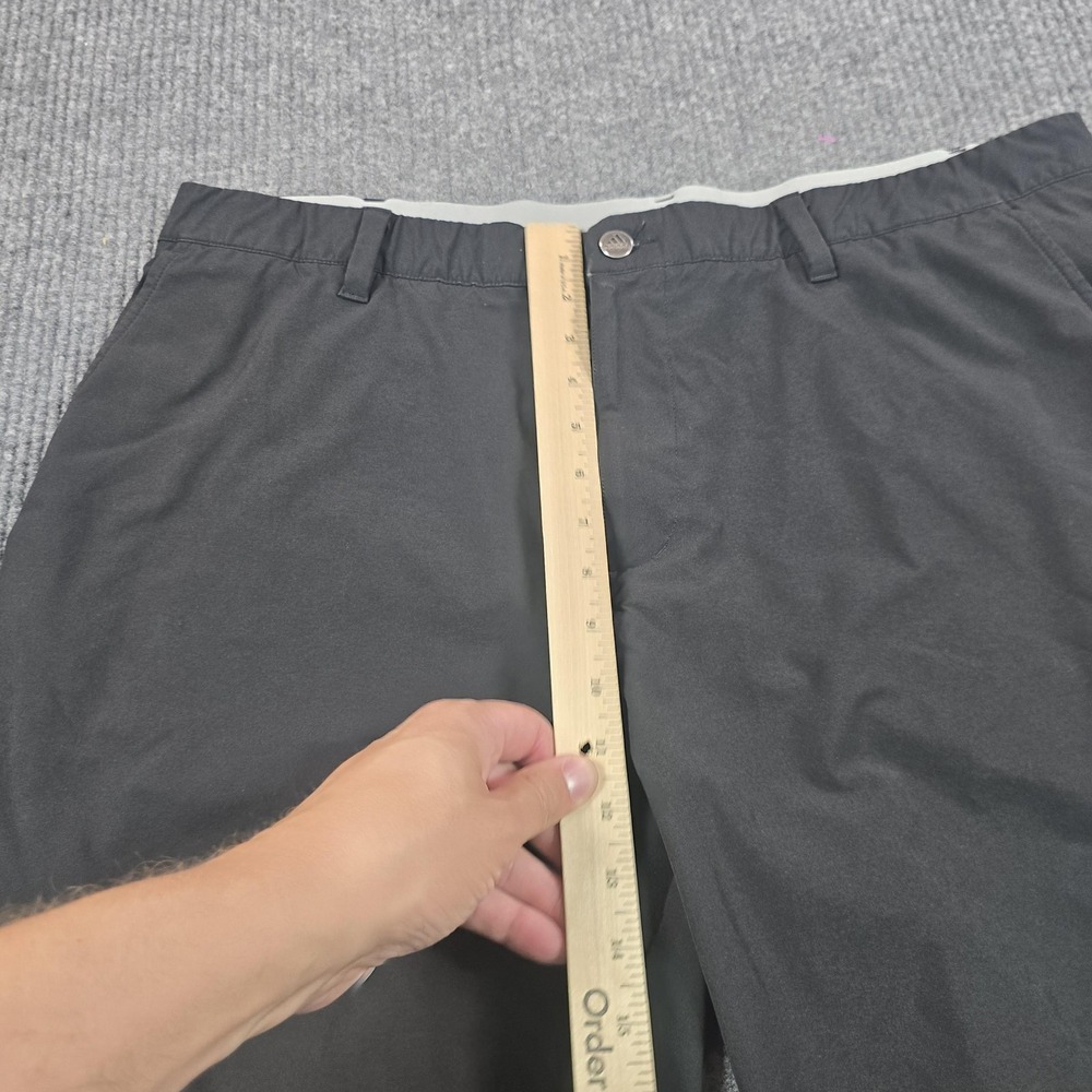 Adidas Shorts Mens 40 Black Chino Microfiber Stretch Golf Casual Summer - Picture 10 of 13